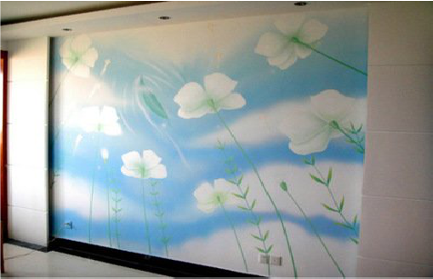 崇阳画墙绘怎么画好白云的蓬松感？